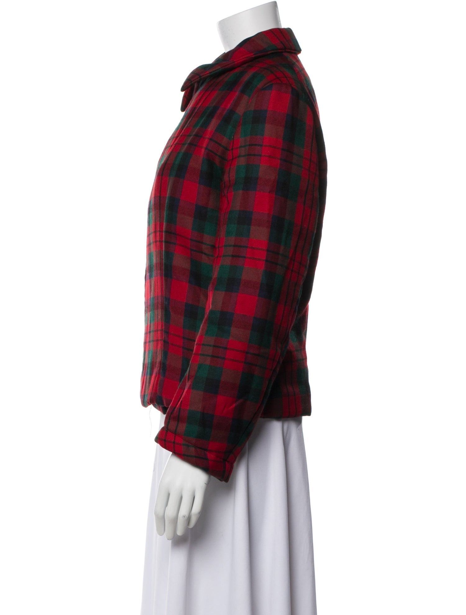 Comme des Garçons Wool Plaid Print Jacket