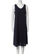 Comme des Garçons Comme des Garçons V-Neck Midi Length Dress