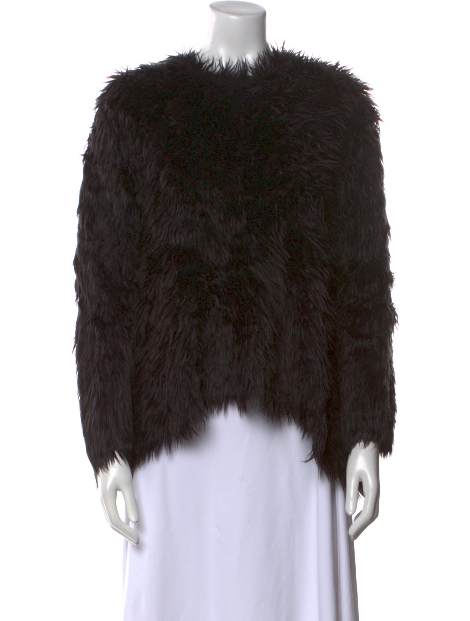 Comme des Garçons Faux Fur Mock Neck Blouse w/ Tags