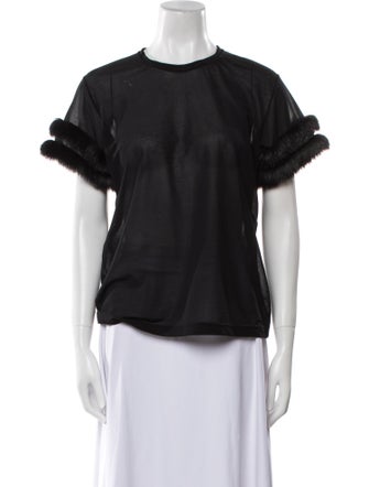 Comme des Garçons Crew Neck Short Sleeve Blouse