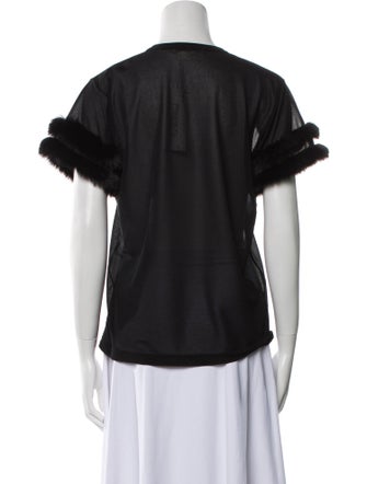Comme des Garçons Crew Neck Short Sleeve Blouse