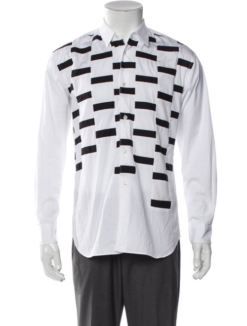 Comme des Garçons SHIRT Colorblock Pattern Long Sleeve Shirt