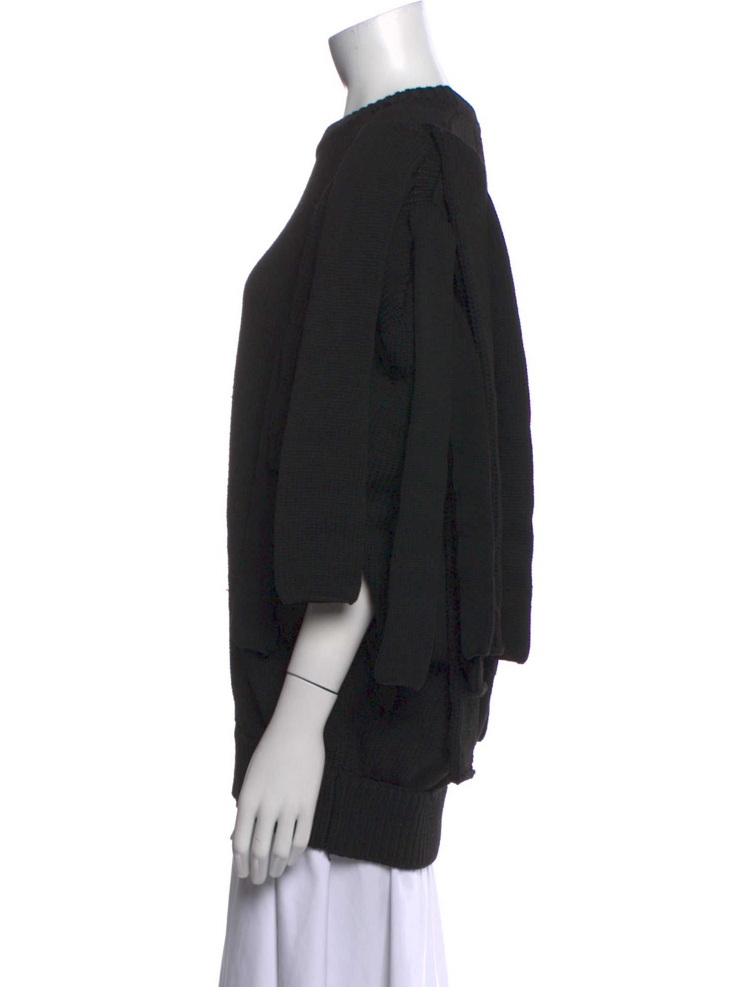 Comme des Garçons Crew Neck Three-Quarter Sleeve Sweatshirt