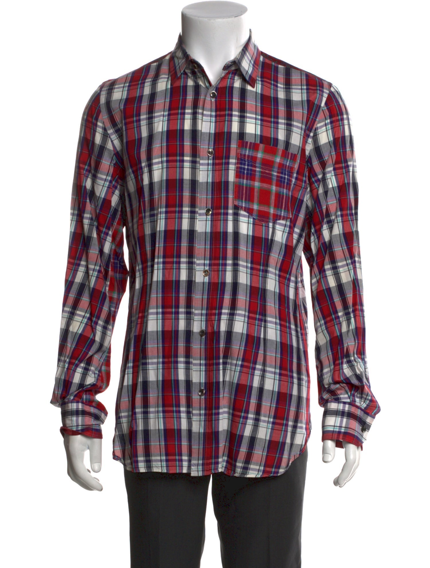 Junya Watanabe Comme des Garçons Plaid Print Long Sleeve Shirt