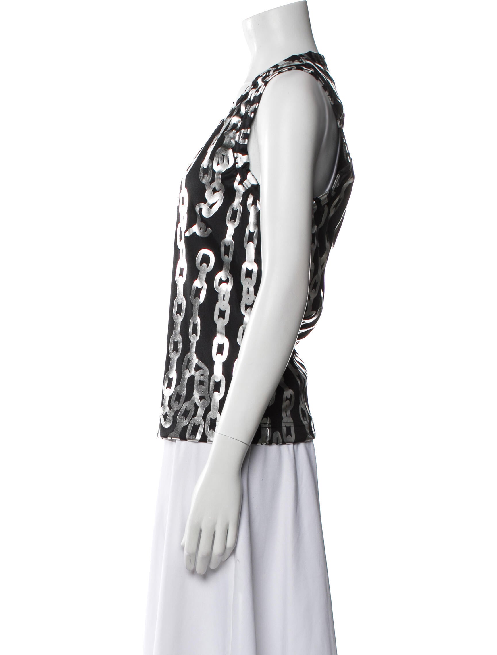 Comme des Garçons Printed Scoop Neck Top