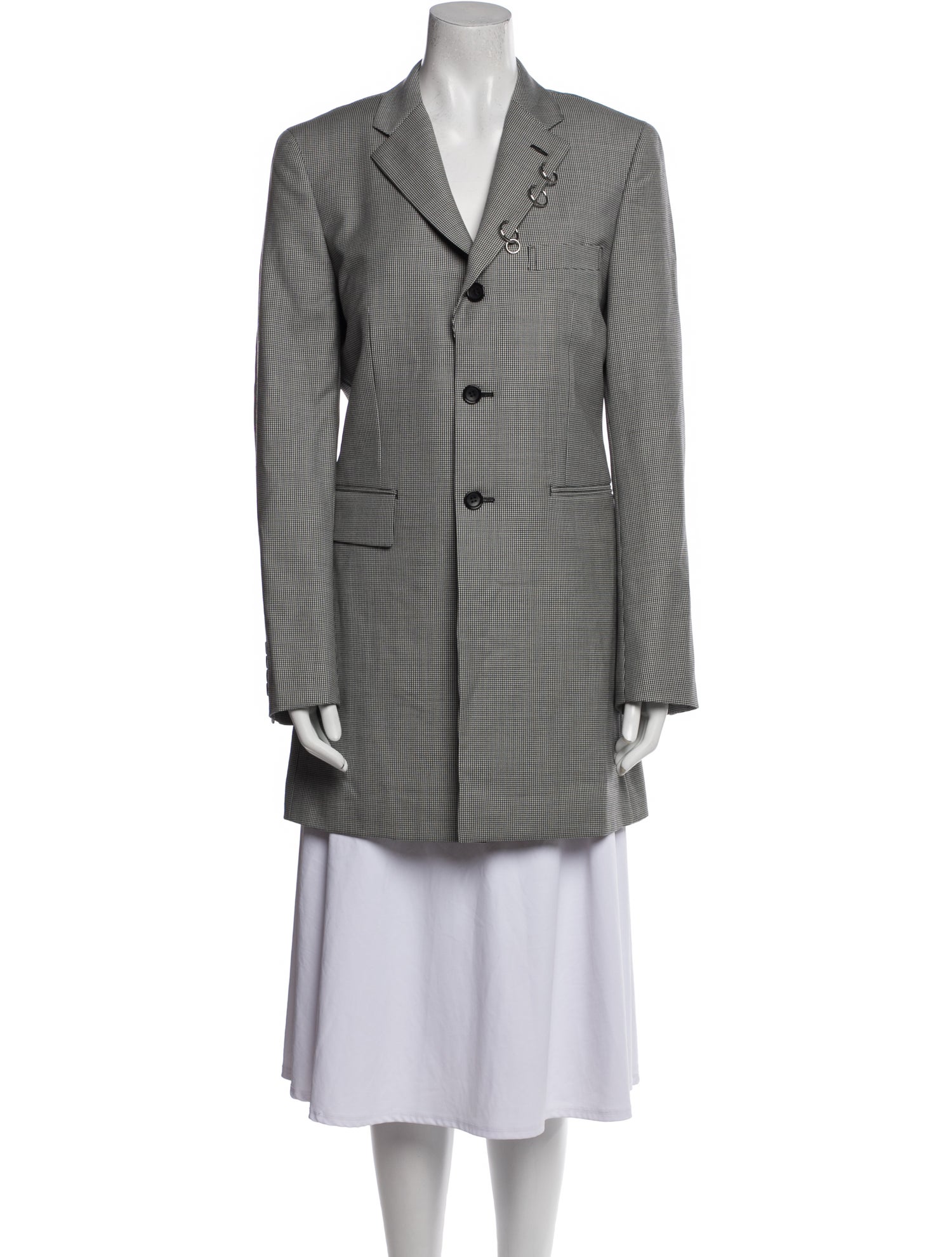 Comme des Garçons Homme Deux Wool Plaid Print Coat