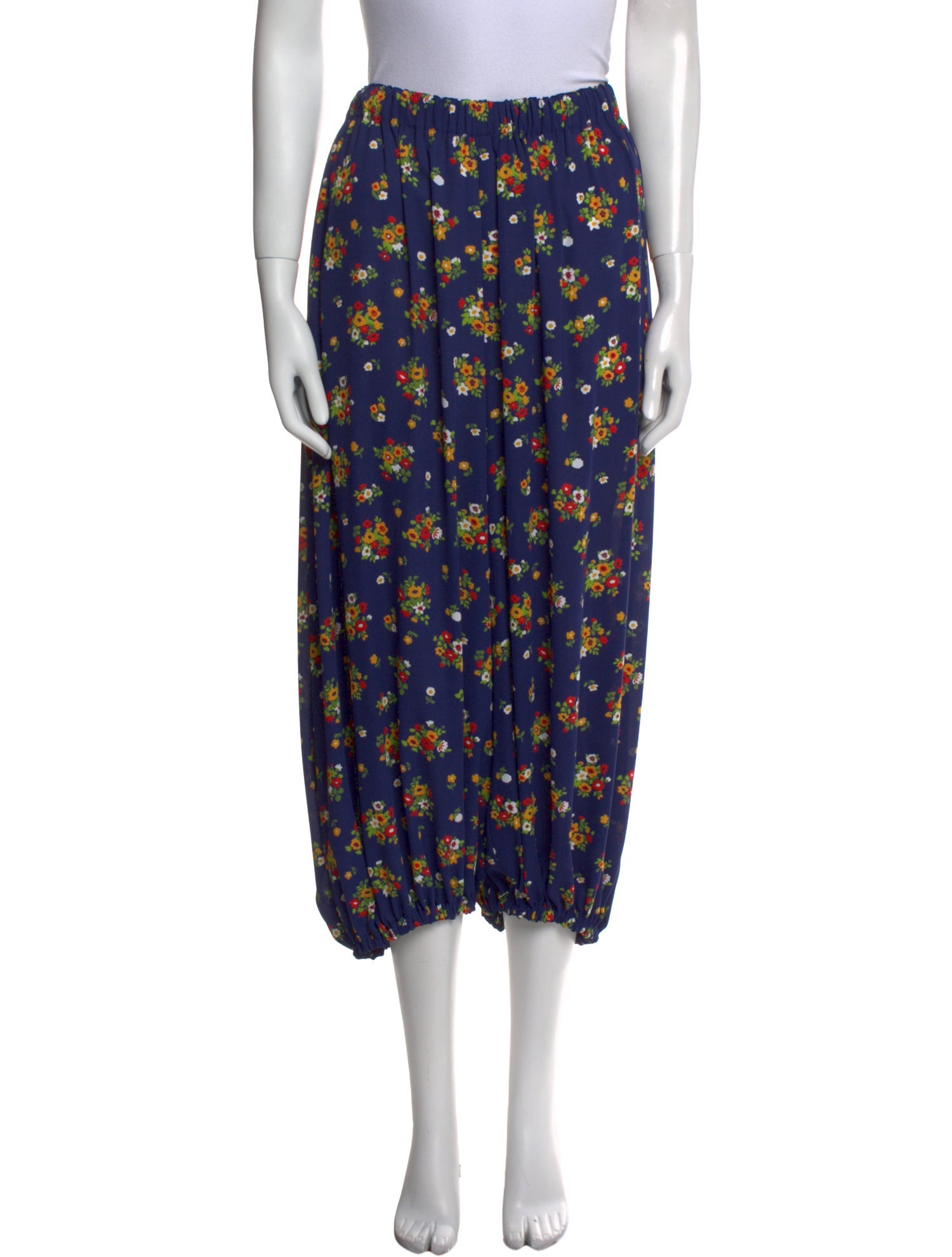 Comme des Garçons Floral Print Straight Leg Pants