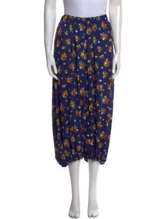 Comme des Garçons Floral Print Straight Leg Pants