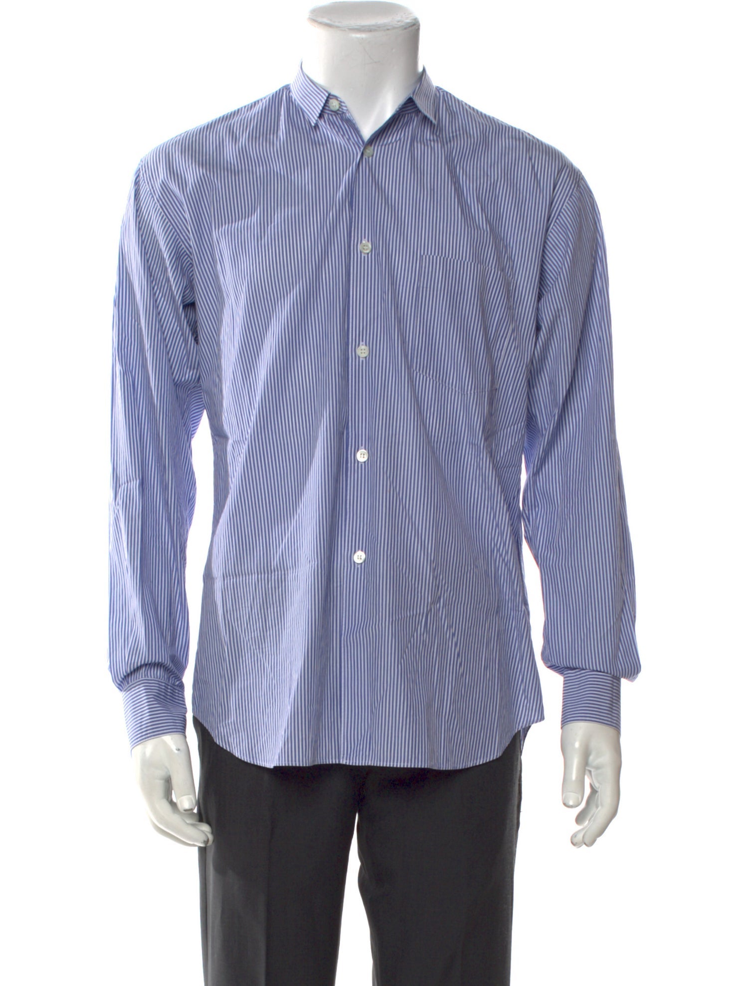 Comme des Garçons SHIRT Striped Long Sleeve Dress Shirt