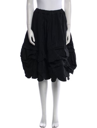 Comme des Garçons Scalloped Accent Knee-Length Skirt