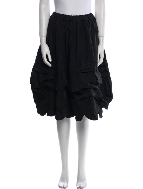 Comme des Garçons Scalloped Accent Knee-Length Skirt