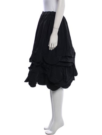 Comme des Garçons Scalloped Accent Knee-Length Skirt
