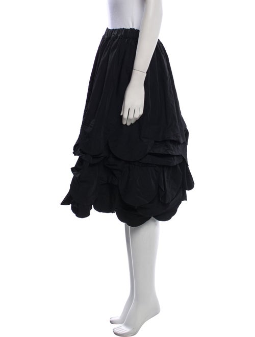 Comme des Garçons Scalloped Accent Knee-Length Skirt