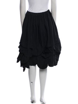 Comme des Garçons Scalloped Accent Knee-Length Skirt