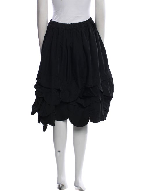 Comme des Garçons Scalloped Accent Knee-Length Skirt
