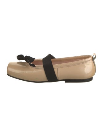 Comme des Garçons Patent Leather Bow Accents Mary Jane Flats