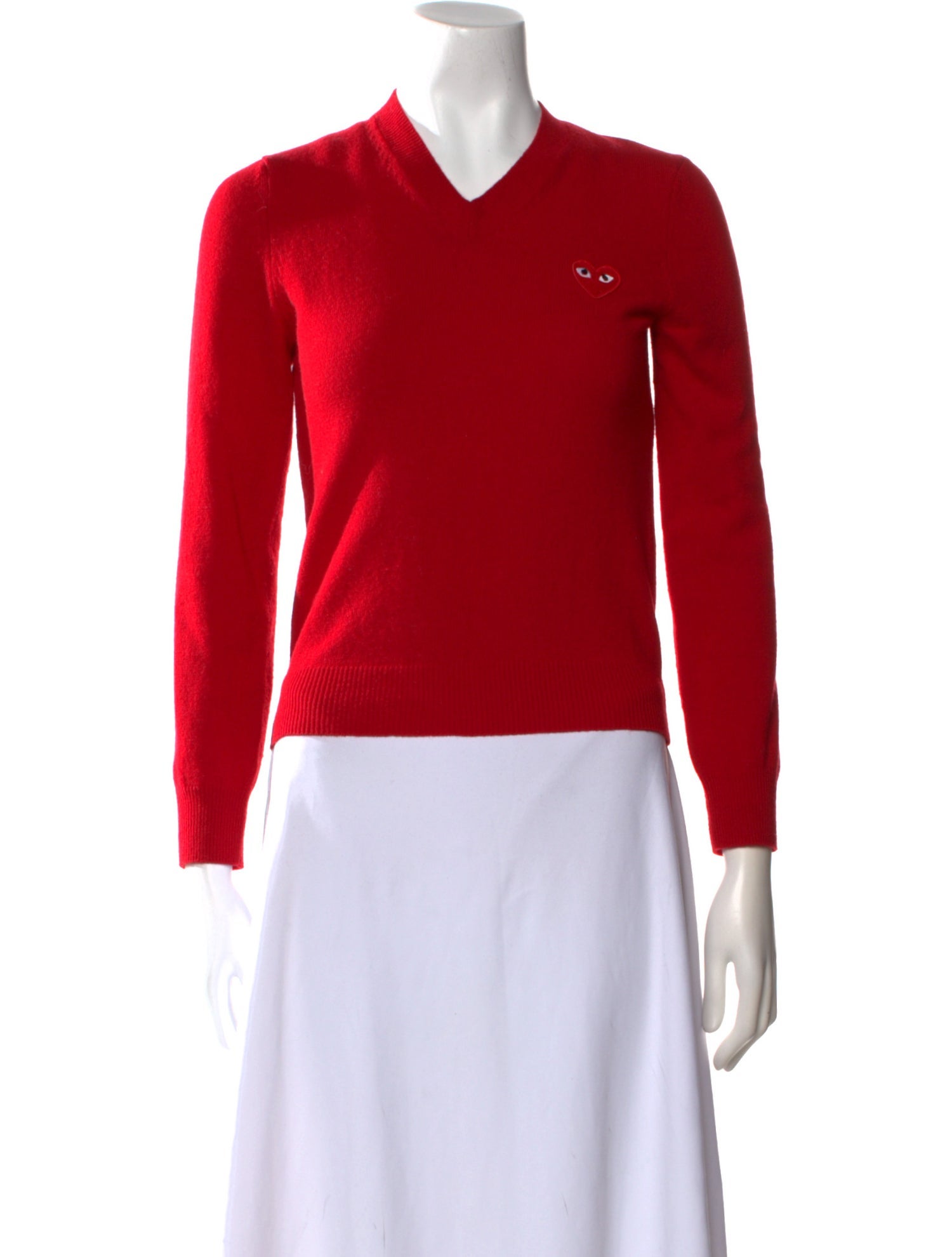 Comme des Garçons Play Wool V-Neck Sweater