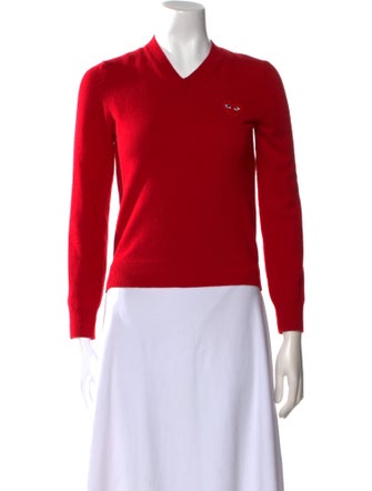 Comme des Garçons Play Wool V-Neck Sweater