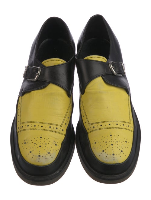Comme des Garçons Leather Colorblock Pattern Monk Straps
