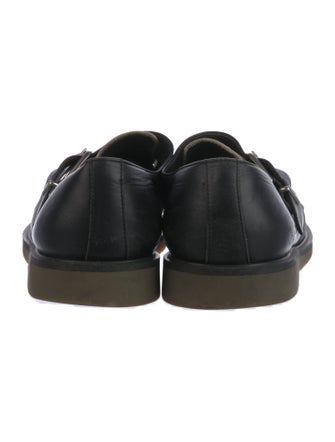 Comme des Garçons Leather Colorblock Pattern Monk Straps