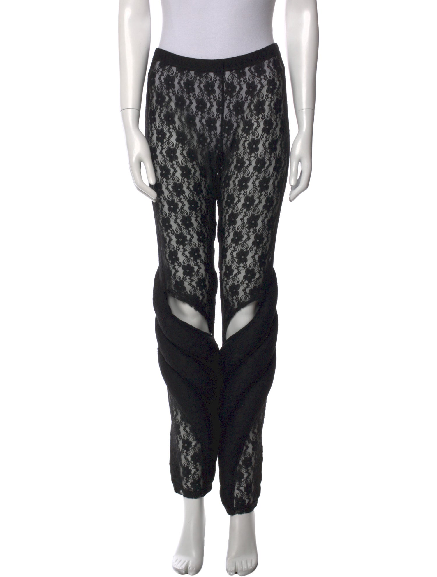 Comme des Garçons Lace Pattern Skinny Leg Pants