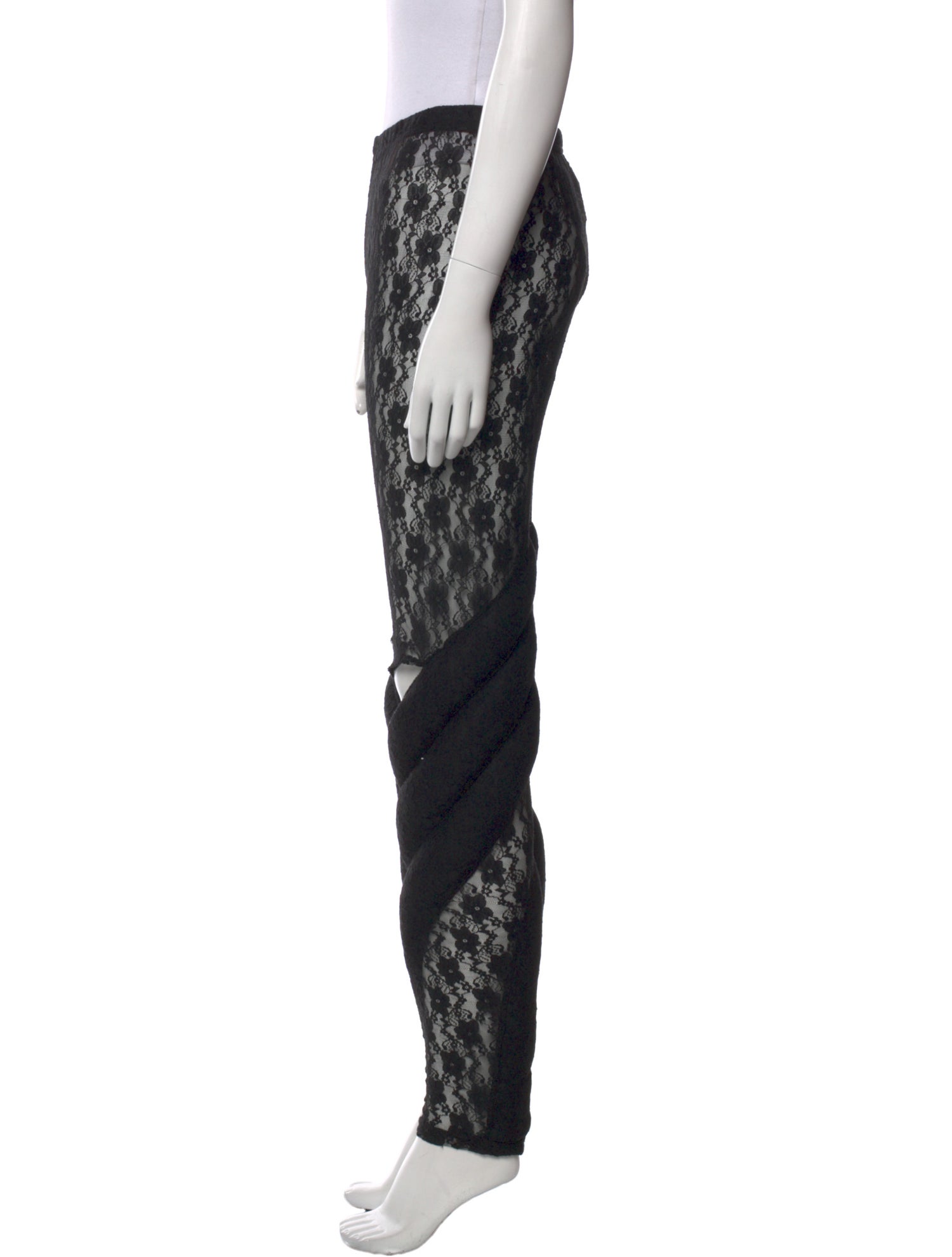 Comme des Garçons Lace Pattern Skinny Leg Pants