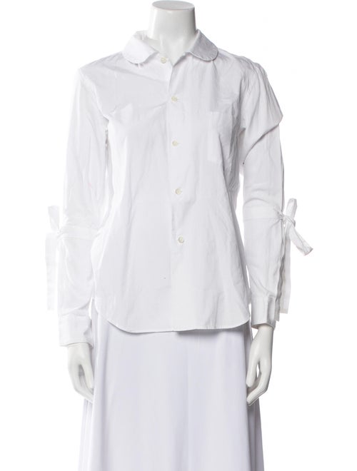 Comme des Garçons Three-Quarter Sleeve Button-Up Top