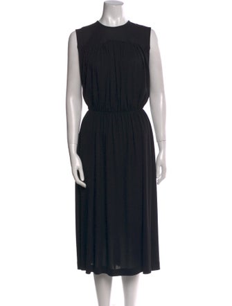 Comme des Garçons Crew Neck Midi Length Dress