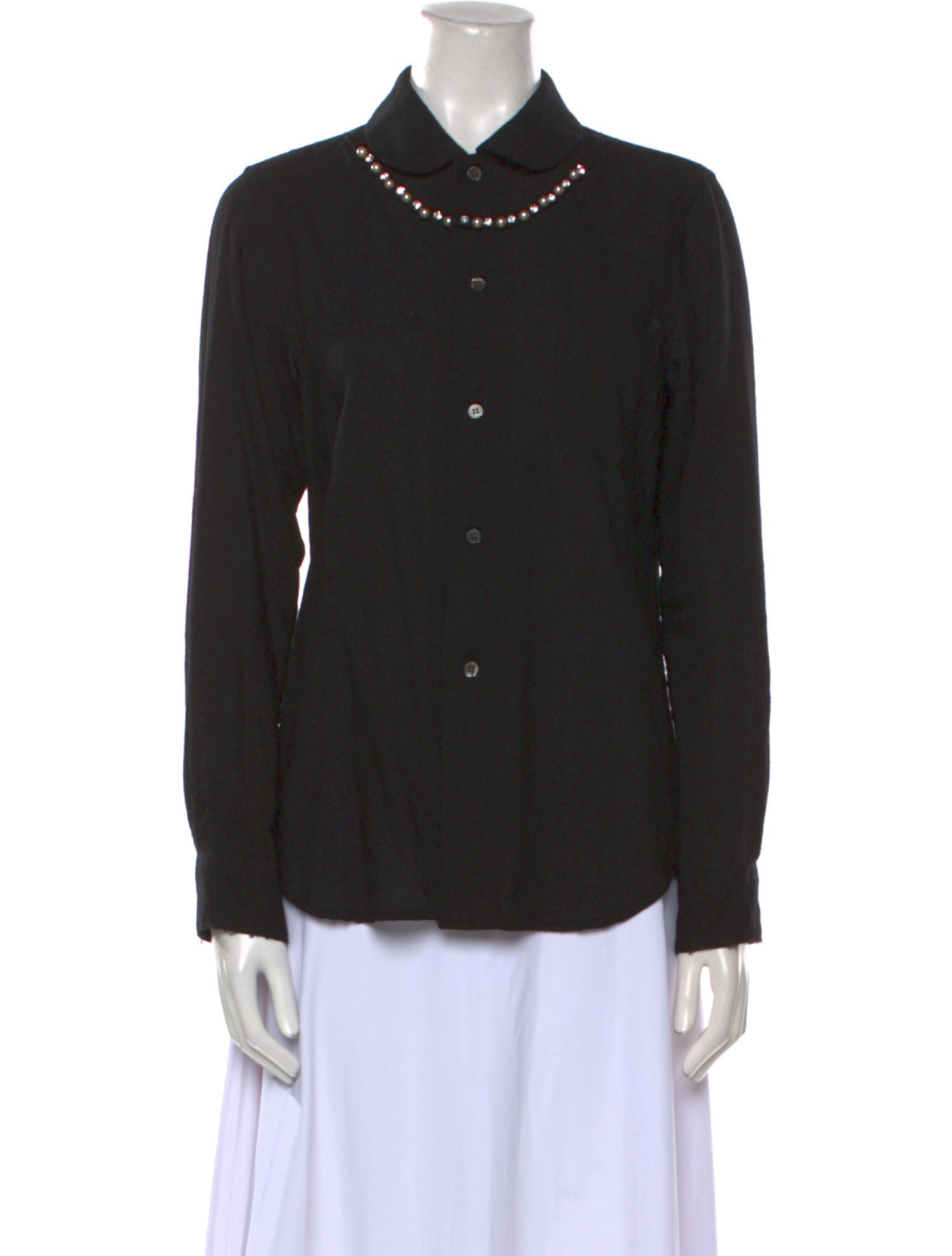 Comme des Garçons Comme des Garçons Wool Long Sleeve Button-Up Top