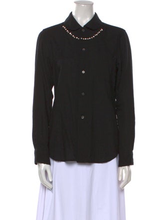 Comme des Garçons Comme des Garçons Wool Long Sleeve Button-Up Top