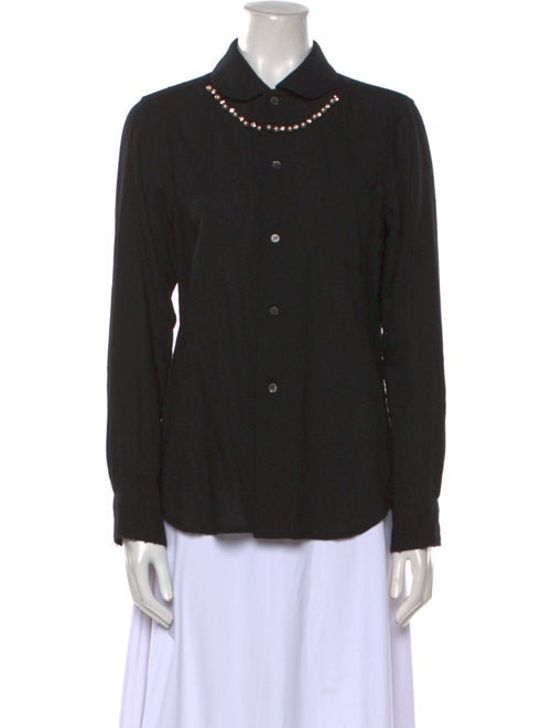 Comme des Garçons Comme des Garçons Wool Long Sleeve Button-Up Top