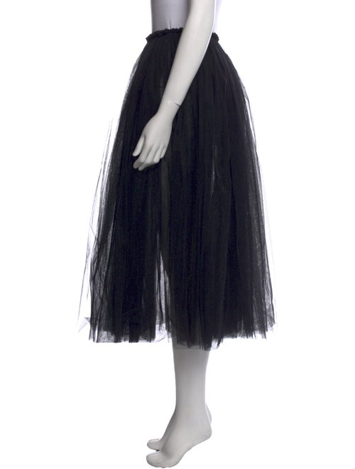 BLACK Comme des Garçons Nylon Midi Length Skirt