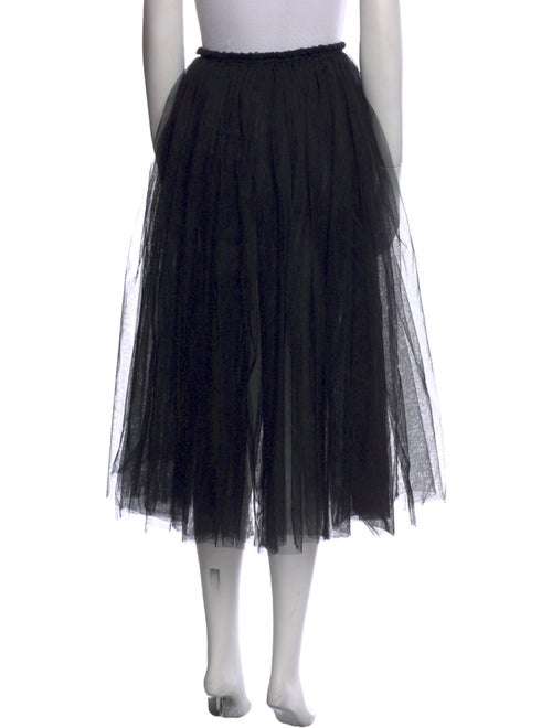 BLACK Comme des Garçons Nylon Midi Length Skirt