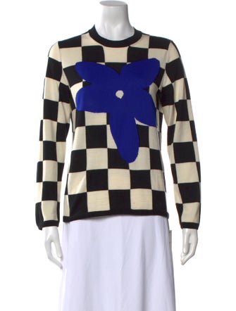 Comme des Garçons Plaid Print Crew Neck Sweater
