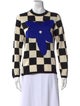 Comme des Garçons Plaid Print Crew Neck Sweater