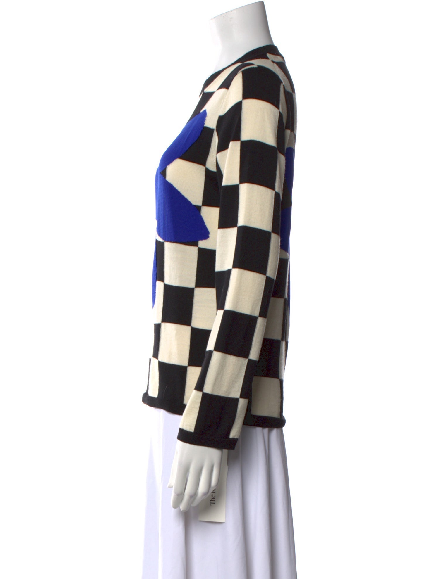 Comme des Garçons Plaid Print Crew Neck Sweater