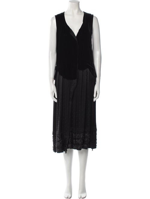 Comme des Garçons Comme des Garçons V-Neck Midi Length Dress