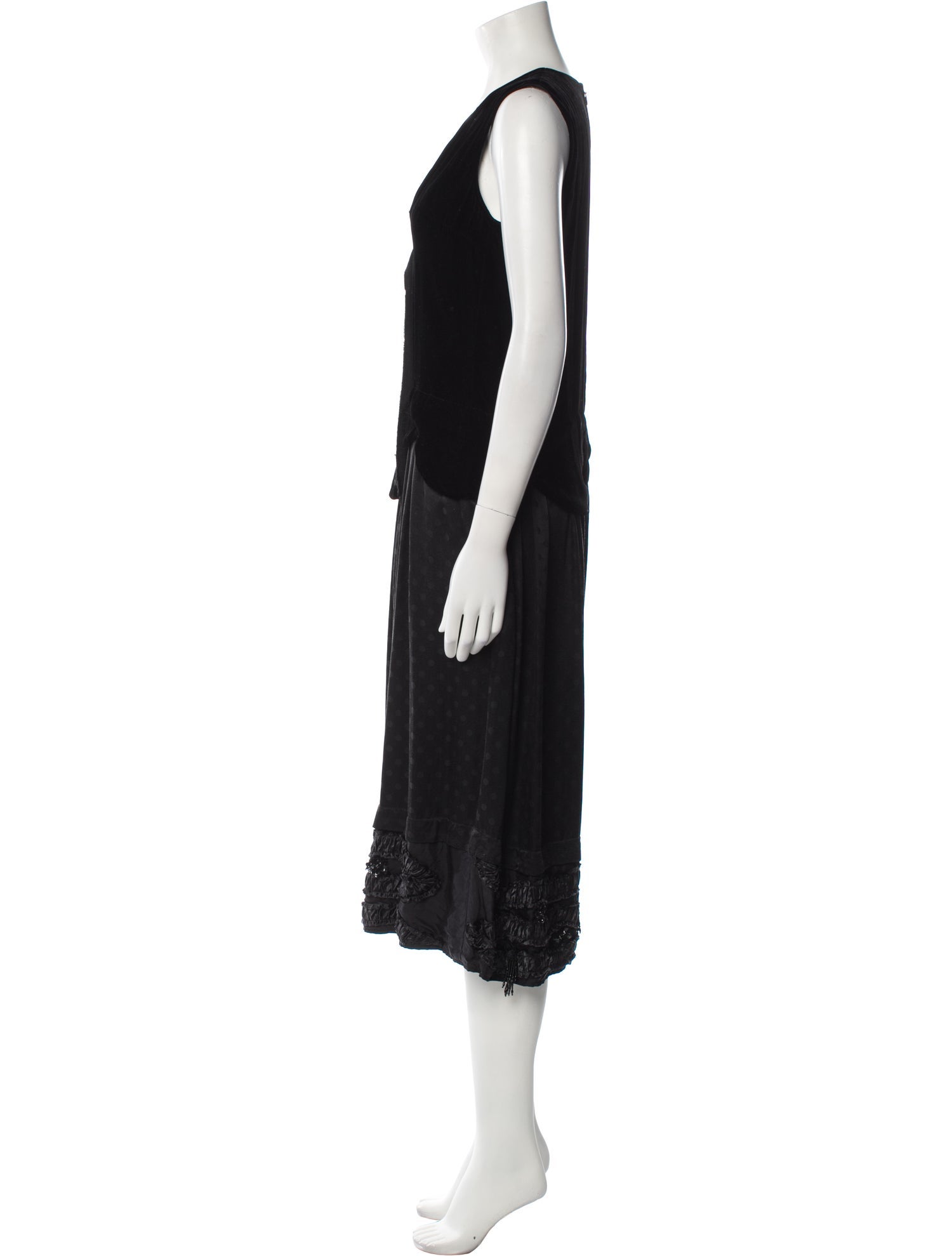 Comme des Garçons Comme des Garçons V-Neck Midi Length Dress
