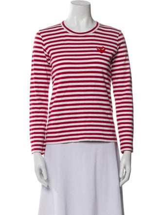 Comme des Garçons Play Striped Crew Neck T-Shirt