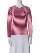 Comme des Garçons Play Striped Crew Neck T-Shirt