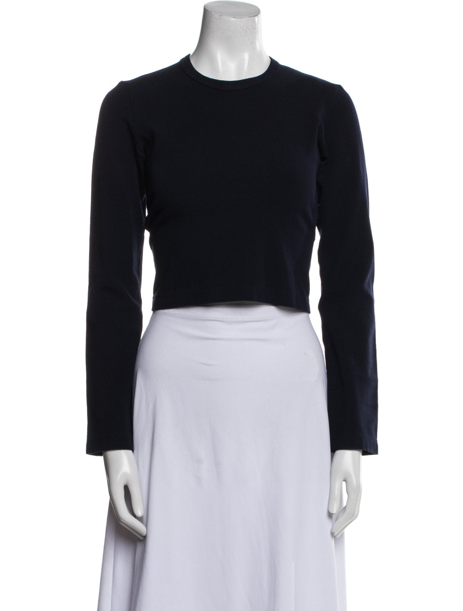 Comme des Garçons Wool Crew Neck Crop Top