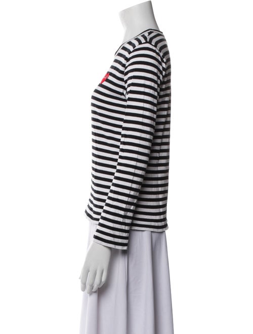 Comme des Garçons Play Striped Crew Neck Top