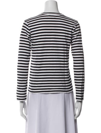 Comme des Garçons Play Striped Crew Neck Top
