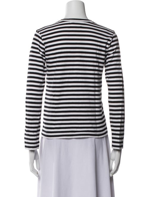 Comme des Garçons Play Striped Crew Neck Top