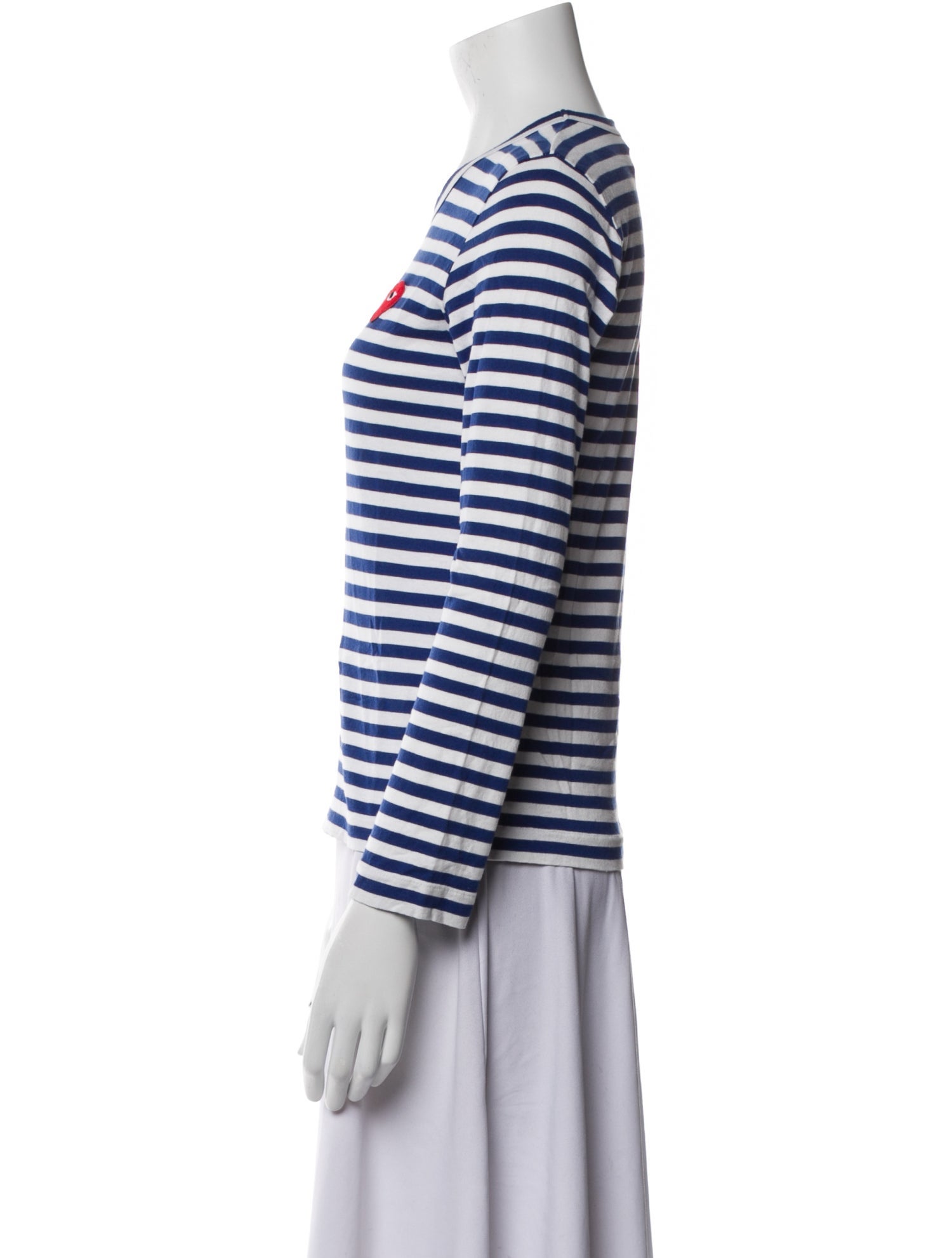 Comme des Garçons Play Striped Crew Neck Top