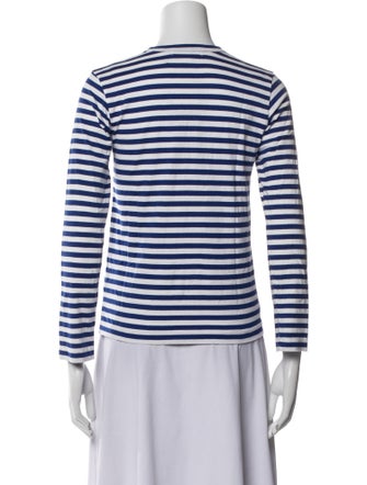 Comme des Garçons Play Striped Crew Neck Top