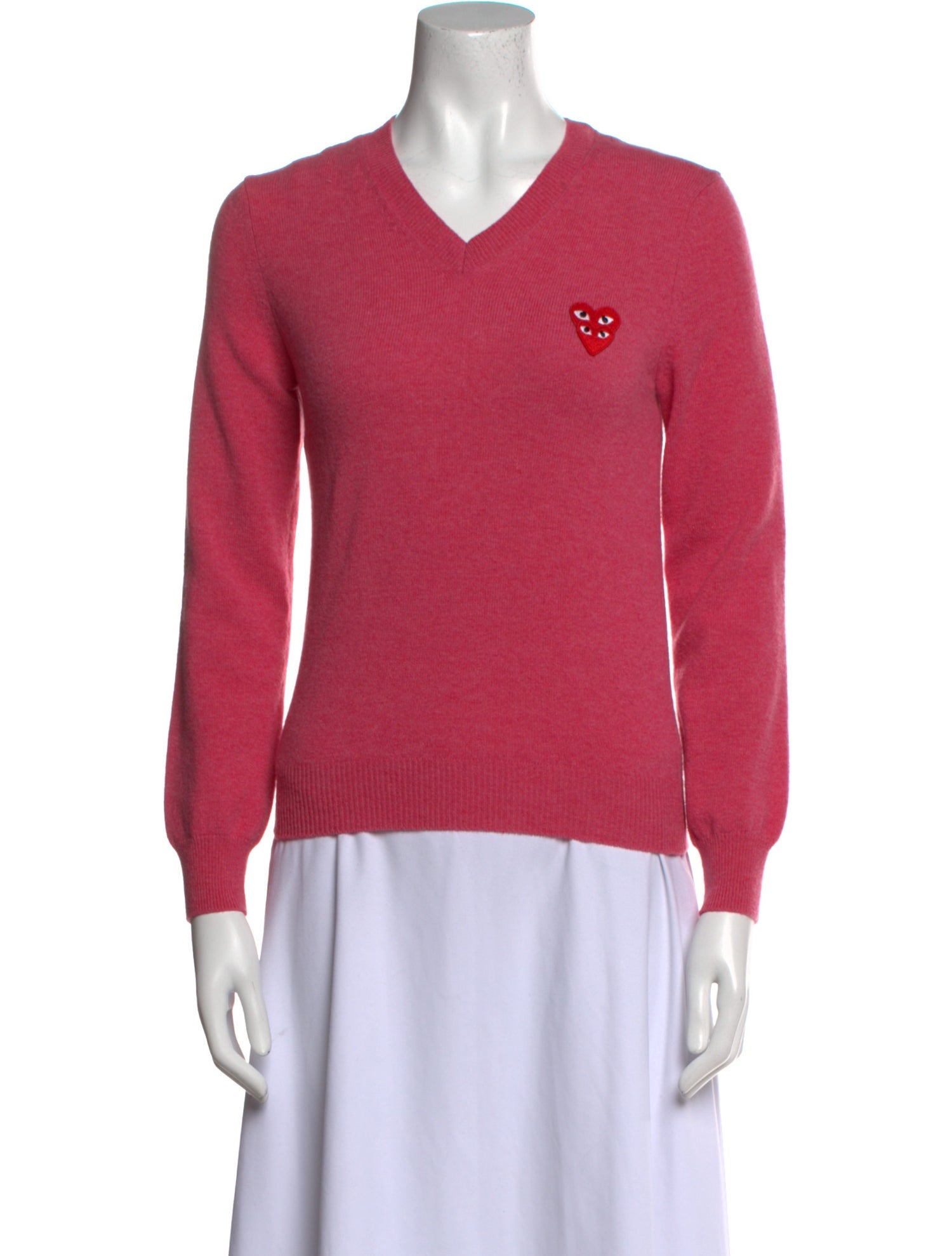 Comme des Garçons Wool V-Neck Sweater