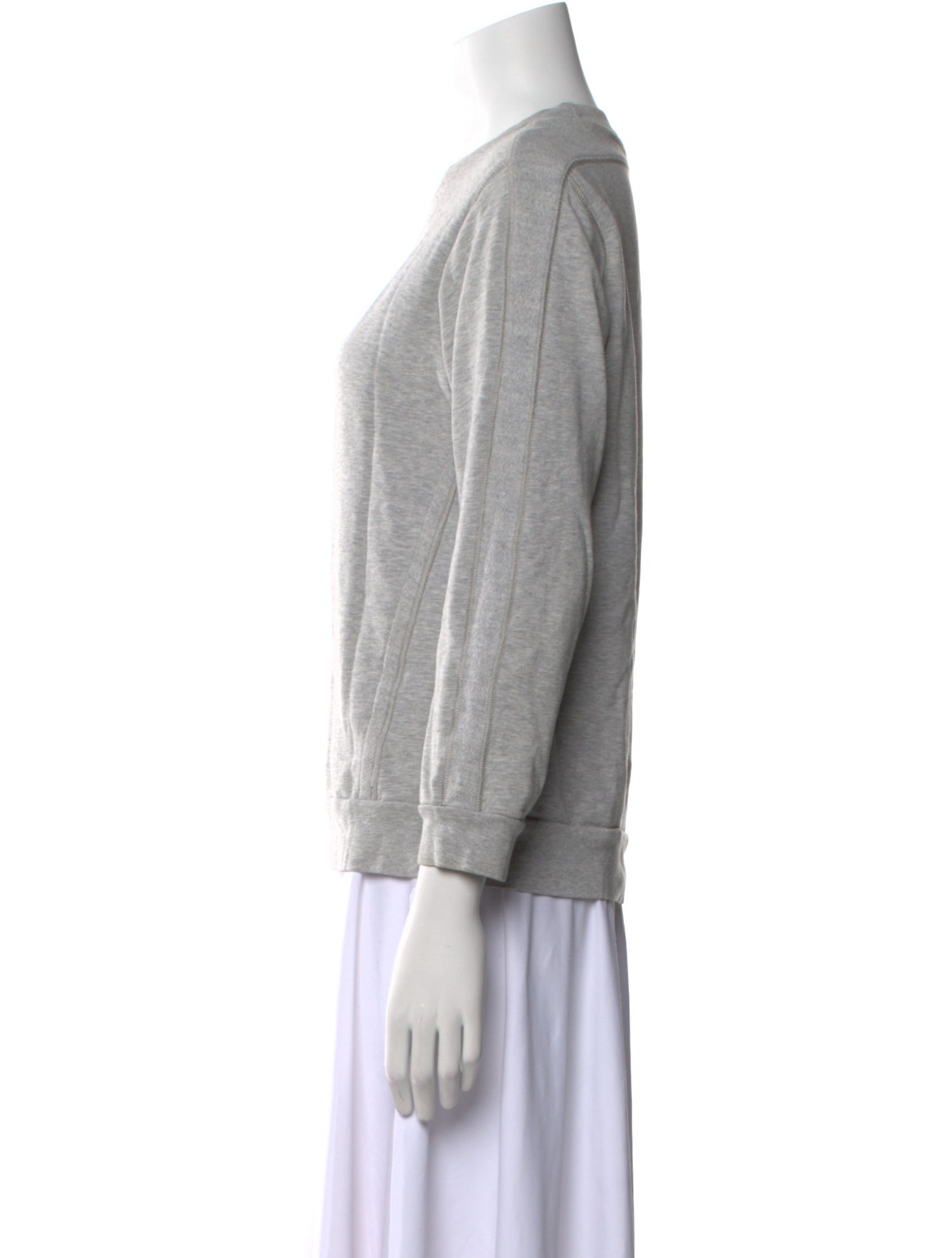 COMME CA DU MODE Crew Neck Three-Quarter Sleeve Sweatshirt