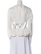 Comme des Garçons Mock Neck Three-Quarter Sleeve Blouse