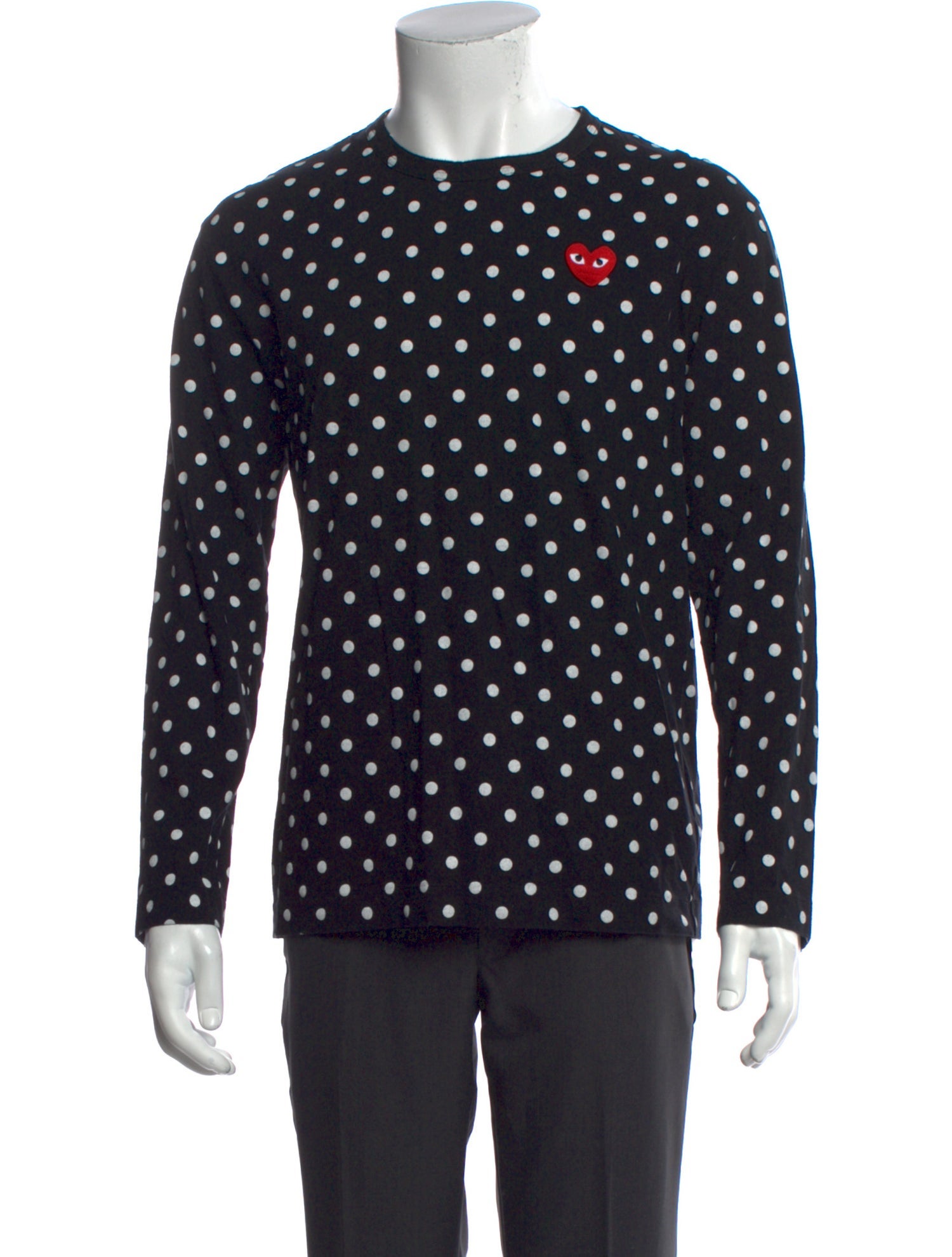 Comme des Garçons Polka Dot Print Crew Neck T-Shirt